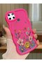 Realme C25Y Compatible Case Camera Protector Red Silicone Couple Phone Case Floral Pattern