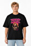 Unisex Women's Men's Dennis Rodman Pink Front Printed Oversized Thick Fabric Relaxed Fit T-Shirt