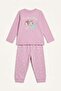 Crew Neck Printed Top Elasticized Leg Bottom 2-Piece Pajama Set Baby Girl I1003A526Au - 5