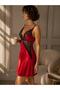 Short Satin Lace Nightgown 2984 Stylish Elegant Nightgown - 2