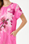 Fuchsia Italian Floral and Batik Patterned Dress with Double Side Pockets, Sizes 38 - 44 - 6