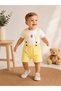 Baby Boy Suspender Shorts Set |   Cotton Summer T-Shirt 2-Piece Set 2 Pieces T-Shirt+Overalls 100%100% Cotton - 2