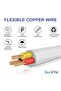 3-Core Electrical Cable, White PVC Insulated Power Wire, Flexible Copper Conductor (3 CORE 5 METER, 1MM) - 4
