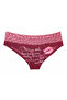 Printed Back Cotton - Lace Waist Hipboxer Patterned Panties 3-Pack W-4293 R1-2 - 4