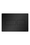 Solid WC Flush Plate, Matte Black Stainless Steel, 2 Steps