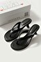 Talyano Black (3 cm Heel) Short Heeled Daily Use Slippers - 2