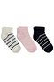 Striped 3-Pack Girls' Booties Socks for 2-12 Years - Standard