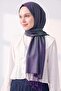 Double-Sided Silk Shawl Dark Purple - 4