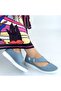 Cower Premium High Quality Blue Genuine Leather Ballerinas - 6