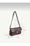 Hura Leather Single Shoulder Strap Women's Baguette Handbag with Special Lock System - 3