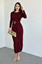 MELONİ Accessorized Sandy Dress