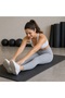 Women's Gray High Waist Diver Fabric Basic Ankle-Length Leggings for Sports and Daily Use - 4