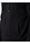 Lcwaikiki classic black Hooded men's zippered sweatshirt - 3