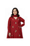 Red Chinon Salwar Kameez & Dupatta Set - ALV2099 | Red-Size-M-38-Inches - 4
