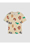Lcw Kids Beige Crew Neck Printed Boys' T-Shirt 3-Pack - 7