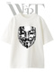 Guy Fawkes Design Printed Unisex White Oversize T-Shirt