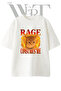 تي شيرت أبيض كبير الحجم مطبوع بتصميم Rage Cat_1 للجنسين