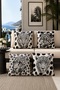 Black and White Leopard Patterned 4-Piece Throw Pillow Cover Set