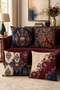 Avant-Garde Floral Patterned 4-Piece Throw Pillow Cover Set
