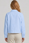Women's Form-Fitting Snap Button Shirt with Adjustable Waist, Stylish Relaxed Fit, Light Blue W201-K0304-04 - 3