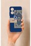 Realme Note 60 Compatible Blue Ethnic Carpet Pattern Silicone Case