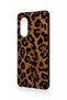 Huawei Nova 9Se Compatible Dark Leopard Leather Patterned Silicone Case - 4