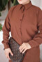 Brown Striped Tunic Shirt - 4