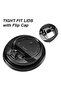 500Pcs Coffee Cup Lids - Disposable Coffee Lids Paper Cups for 8 oz Squat Cups, Dome Cup Lids for To-Go Beverages, Expresso, Tea, Hot Chocolate Black - 5