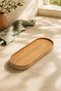 Wooden Oval Rectangular Presentation Plate 30cm - Kayık Fruit and Wine Presentation Tray - Organizer - Solid Beech - 5