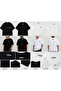 Oversize Unisex Premium Basic Tişört - Minimal Logo - Siyah - 2