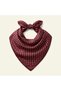 Burgundy Cream Polka Dot Silk Scarf Shawl Bandana Neck Accessory - 2