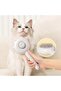 White Cat and Dog Hair Grooming Comb with Automatic Cleaning Paw Design