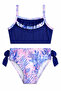 Strappy Top and Bottom Two-Piece Girls' Swimsuit 26256 Purple - 2