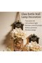 2-Pack Farmhouse Mason Jar Wall Sconces with LED Lights, Rustic Solid Wood Wall Decor, Remote Control, Artificial Flowers, Battery Powered, Sweet Home Sign, Vintage Wall Hanging