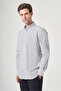 White-Black Buttoned Collar Long Sleeve Pocket Checkered Pattern Comfort Fit 100% Cotton Shirt 1004260225 - 3