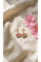 Accessories Pink Crystal Stone Tile Shape Women's Earrings Sparkling Stylish Design - 2