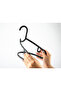 20 Pieces of In-Closet Hangers for Clothes, Trousers, Shirts, Jackets, Plastic Hangers for Wardrobe, Black, Unbreakable, High Quality - 3