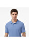 Men's Blue Slim Fit Polo Collar T-Shirt - 4