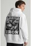 Arnold Fitness Gym Bodybuilding Athlete Back Printed Unisex Oversize Combed Cotton Hoodie