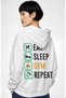 Eat Sleep Gym Repeat Fitness Gym Bodybuilding Athlete Back Printed Unisex Oversize Combed Cotton Hoodie - 3