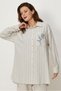 Pul Detailled Linen Pants Suit 46709 - 3