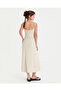 Cream Ecovero ™   Viscose Wrap Dress with Adjustable Straps and Detachable Skirt - 2