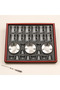Transparent Leaves Pattern Tea and Coffee Serving Set with Silver Plates - 2