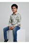 Boys Olive Abstract Printed Casual Shirt - 4