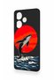 Infinix Hot 30 Compatible Red Sun Whale Pattern Silicone Case - 4