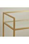 2 Tier Serving Trolley with Clear Glass Shelves, Welded Metal Frame Bar Cart with Lockable Wheels, Rolling Kitchen Cart, Modern Tea Coffee Drink Service Cart - 4