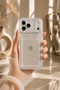 iPhone 17 Pro Camera Protected Transparent Case with Wallet