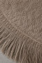 Lacy 2-Piece Non-Slip Leather-Based Oval Bath Mat with Tassels, Washable Bath Set Simela - 4