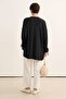 Women's Sleeve Lace-Up Soft Textured Sweat Black - 4