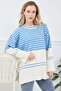 Striped Wide Sleeve Oversize Knitwear Sweater - 2